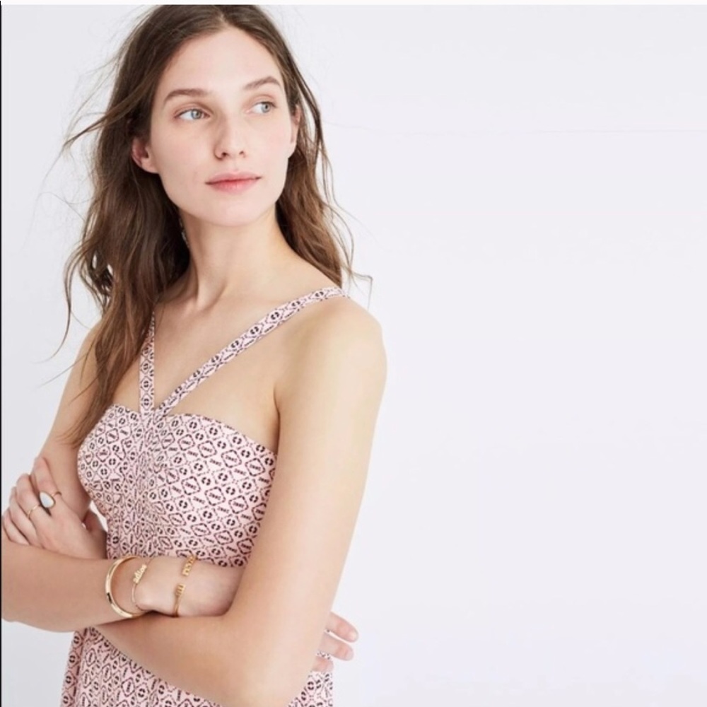 Madewell silk halter dress